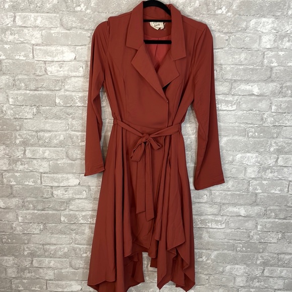 Style Rack Rust Wrap Dress - Picture 2 of 8